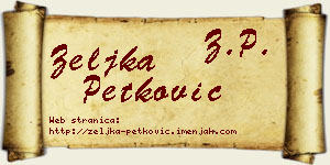 Željka Petković vizit kartica